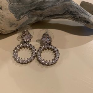 Diamond dangle earrings